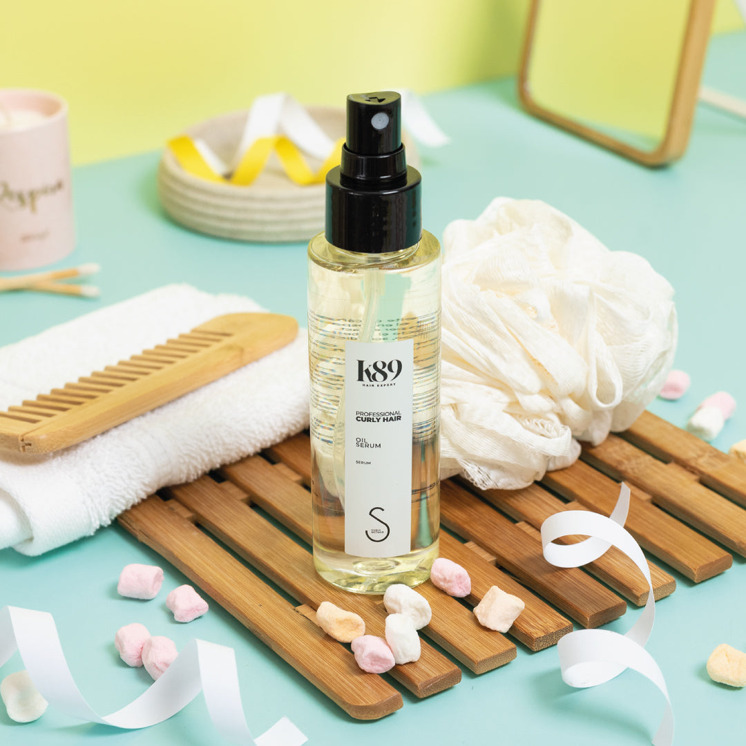 Oil Serum revitalizador de rizos con aceite de rosa mosqueta, aportando brillo e hidratación / Elimina el frizz 100ml.