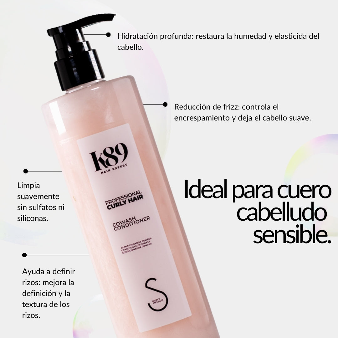 Shampoo Hidratante / Conditioner Cowash / Apto método curly 500ml.